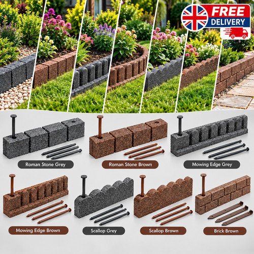 Flexible rubber garden edging - flexible,