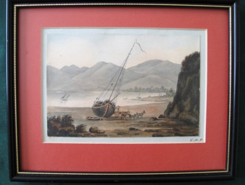 Fishing boats c1820 - boats, original
