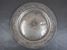 Antique pewter 9 1/4" plate