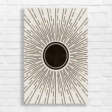 Abstract Geometric Sun Sepia
