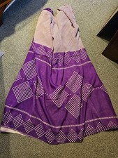 Asian/African Style Purple & Pale Pink Patterned Sheer Material  45” X 200”