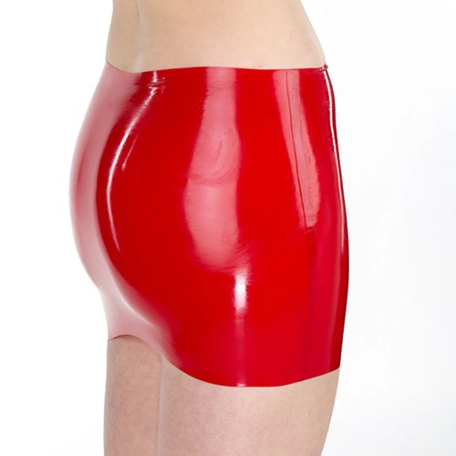 Latex micro mini skirt red - micro,
