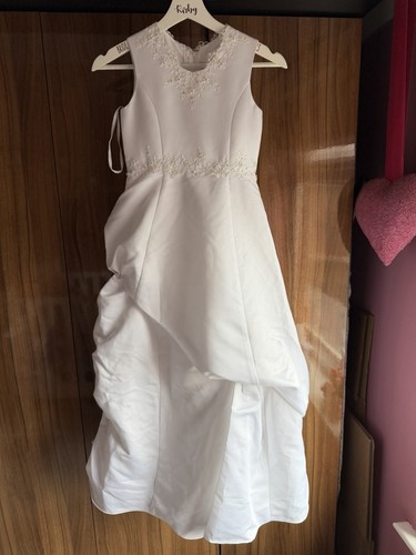 Girls white occasion dress - occasion,
