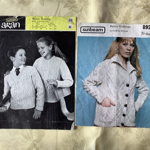 Sunbeam aran bainin patterns - aran, x