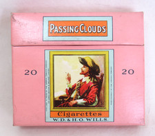 RARE Flip Top EMPTY Cigarette Packet. Passing Clouds 20. WD & HO Wills