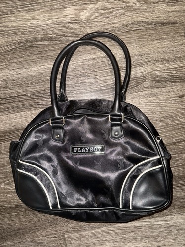 Playboy black satchel purse - black,