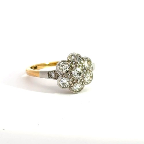 Diamond daisy cluster ring - diamond,