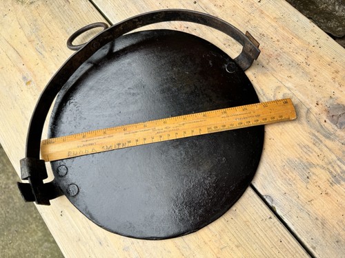 Antique cast iron hanging - cast, flat