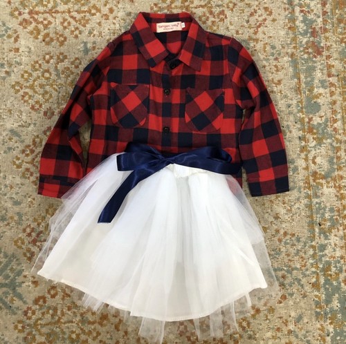 Toddler plaid and tulle tutu - toddler,