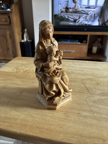 Madonna and child resin - and, /