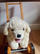 Mulholland and Bailie ride on dog baby walker.