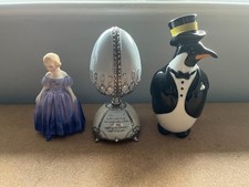 ROYAL DOULTON MARIE, PORCELAIN MUSICAL EGG, ENESCO PENGUIN - FREE UK POSTAGE!!
