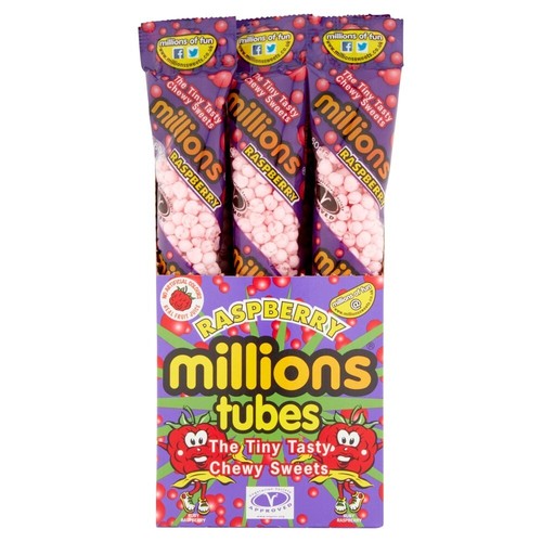 Millions raspberry tubes - raspberry,