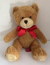 OFFICIAL Hamleys Teddy Bear Soft   Toy  Plush with Red Ribbon 8” 