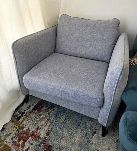 Grey fabric upholstered - fabric,
