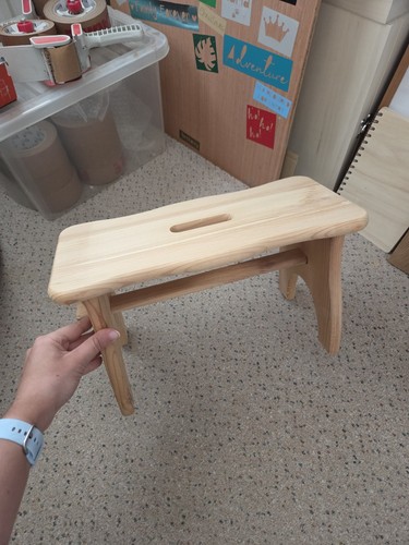 Small wooden stool - wooden,