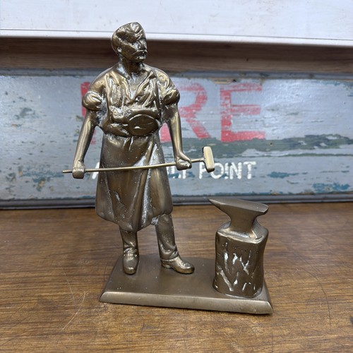 Vintage solid brass blacksmith - brass,