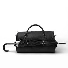 Mens  Leather Duffle Weekend Bag Sports Travel Luggage Handbag Holdall Black