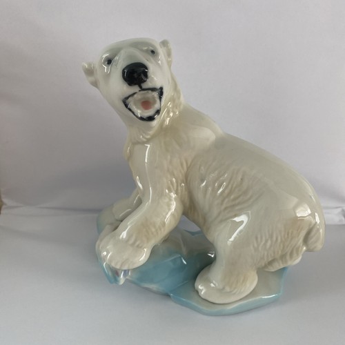 Wade polar bear with - with, fish