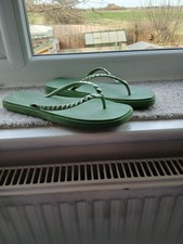 Green Rubber Flip Flops