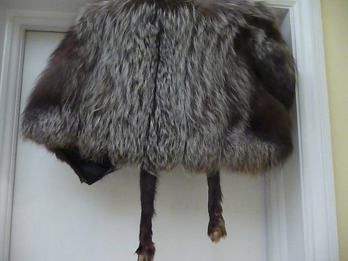 Vintage silver fox fur stole