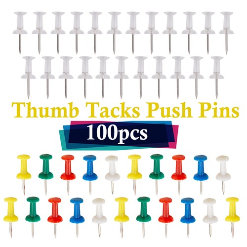 100pcs clear push pins - 100pcs,