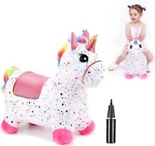 New Curvaso Animal Bouncy Jump Space Hopper Inflatable Kids Ride On Toys W/Pump