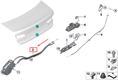 Bmw g20 trunk lock - g20,