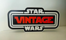 Star Wars Vintage Logo Sign | 3D Printed Display Plaque for Collectors