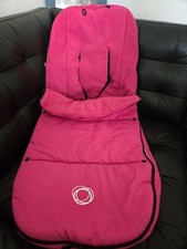 BUGABOO UNIVERSAL Footmuff COSYTOES FLEECE LINED HOT PINK Easy Attach