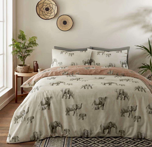 Single elephant print - single,