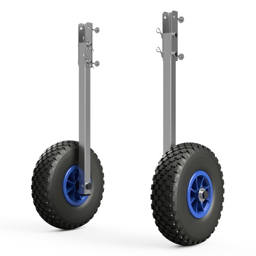 Boat transom wheels launching - boat,