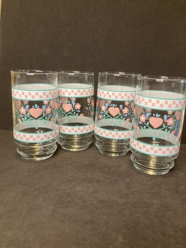 Four vintage 12oz tumblers - vintage,