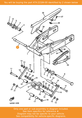 Yamaha bush 47x - 47x-22184-00, oem