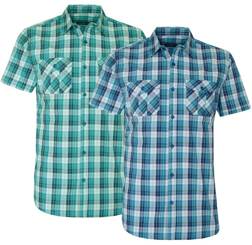 Mens short sleeve check - mens, shirt