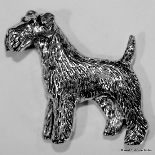 Airedale terrier pewter pin - airedale,