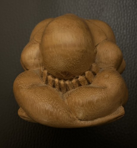 Vintage carved wood weeping - carved,