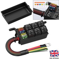 12V Car Boat Auto Fuse Relay Holder Box Block 6 Way 4pin Relays ATC Fuse Holder