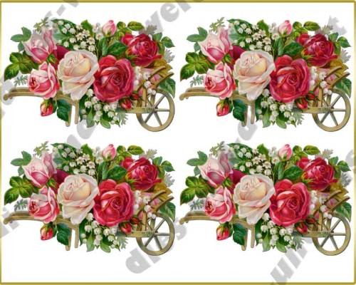 Romantic vintage roses - romantic,