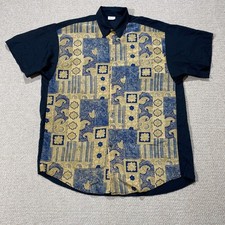 VINTAGE 90s Pattern Shirt Mens