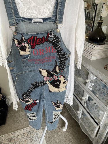 Vintage customised dungarees - customised,