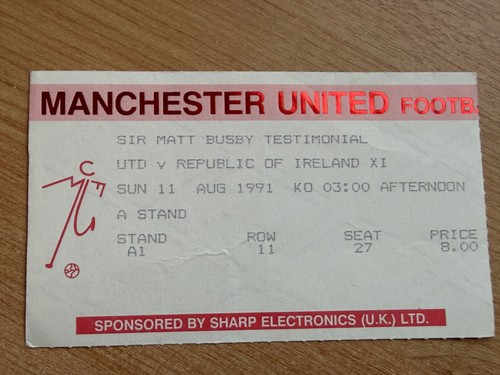 Ticket 1991 manchester - ticket,