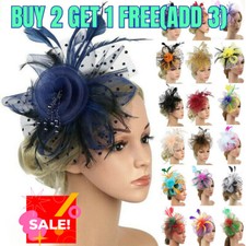 Elegant Feather Fascinator Headband for Ladies Wedding Royal Ascot Races NEW