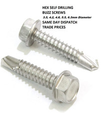 TEK SCREWS SELF DRILLING HEX