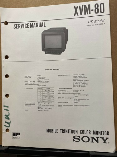 Original service manual for - service,