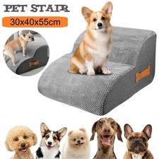 2 Steps Pet Dog Stairs for Bed Sofa High Density Foam Dog Ramp Non-Slip Ladder