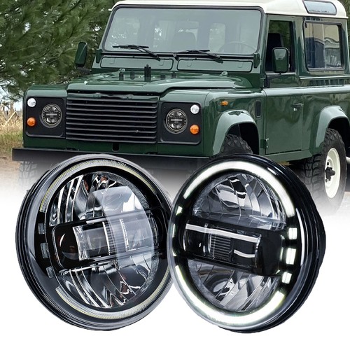 Pair led headlights - led,