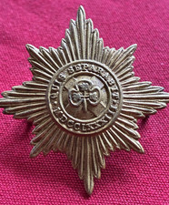 WW2 Era Irish Guards British Military Cap Badge - Brass with copper lugs