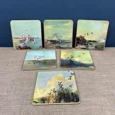 VINTAGE 1960s SET 6 X WIN-EL-WARE FLYING DUCKS PLACE MATS IN CASE