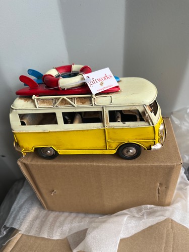 Tin vintage red volkswagen - red,